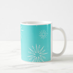 Taza De Café Navidades deslumbrantes Stars Mug, Aqua