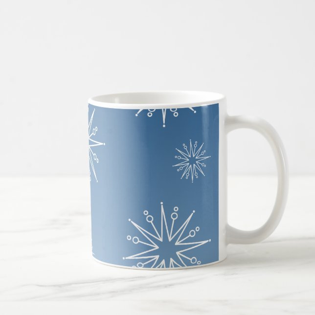 Taza De Café Navidades deslumbrantes Stars Mug, Azul (Derecha)