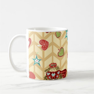 Taza De Café Navidades dibujados a mano sin inconvenientes
