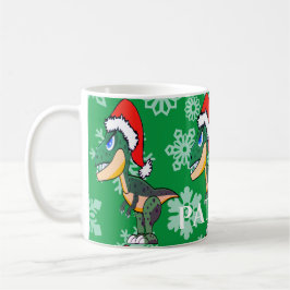 Taza De Café Navidades Dinosaurios Cute Niños Verdes Chocolate 