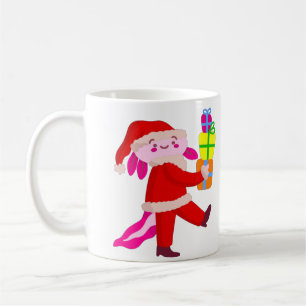 Taza De Café navidades divertidos axolotl santa claus