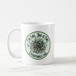 Taza De Café Navidades divertidos citan luces enturbiadas Estoy