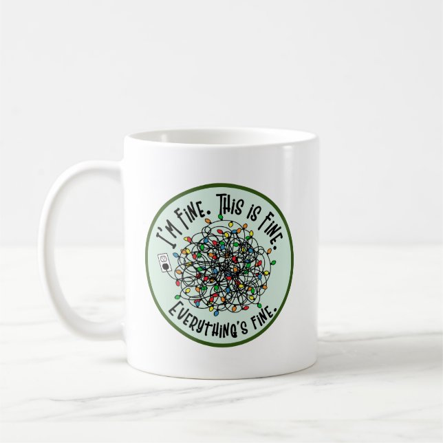 Taza De Café Navidades divertidos citan luces enturbiadas Estoy (Izquierda)