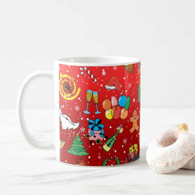 Taza De Café Navidades divertidos Coffee Mug (Con donut)