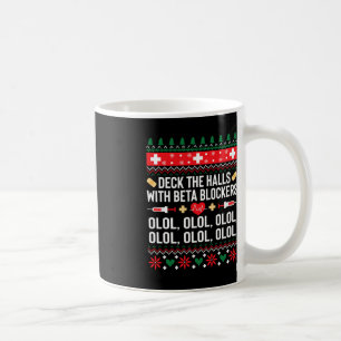 Taza De Café Navidades divertidos de enfermería feas navideñas
