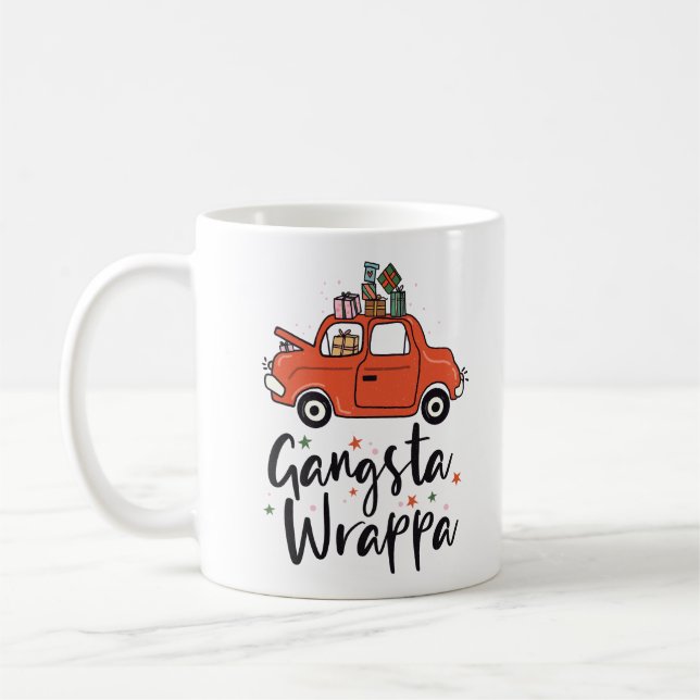 Taza De Café Navidades divertidos de Gangsta Wrappa (Izquierda)