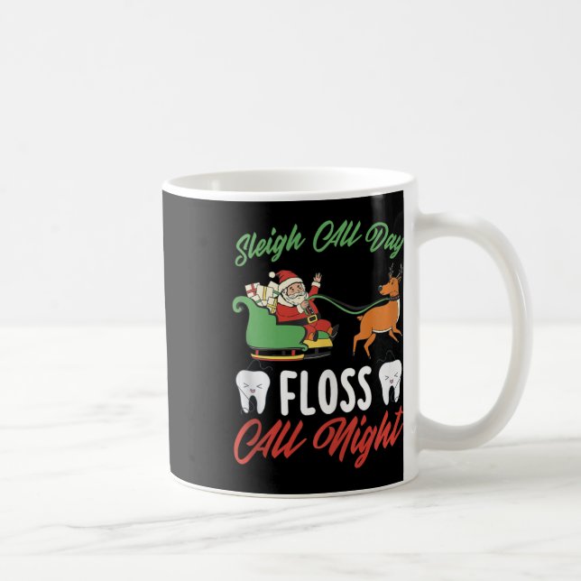 Taza De Café Navidades divertidos de la oficina dental navideña (Derecha)