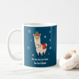 Taza De Café Navidades divertidos de Llama Pun