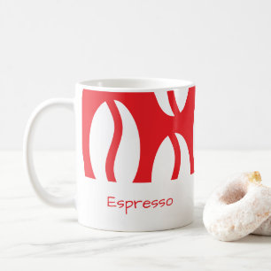 Taza De Café Navidades divertidos Espresso Café Bean Red