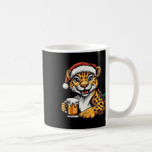 Taza De Café Navidades divertidos leopardo con historieta de ce