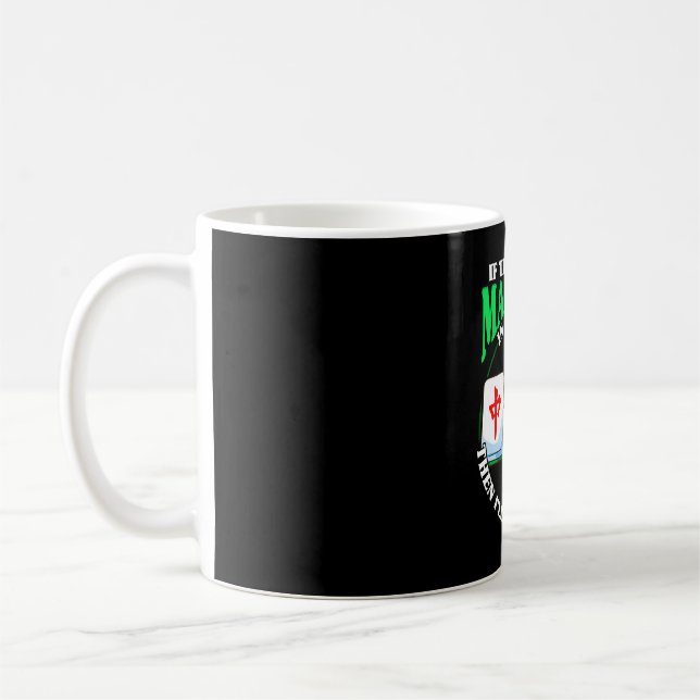 Taza De Café Navidades divertidos Mahjong Bebiendo Xmas Lights  (Izquierda)