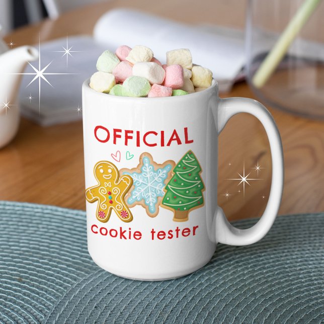 Taza De Café Navidades divertidos oficiales de Cookie Tester (Yummy! Just yummy!)