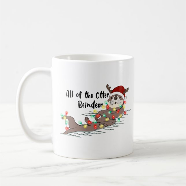 Taza De Café Navidades divertidos Otter (Izquierda)