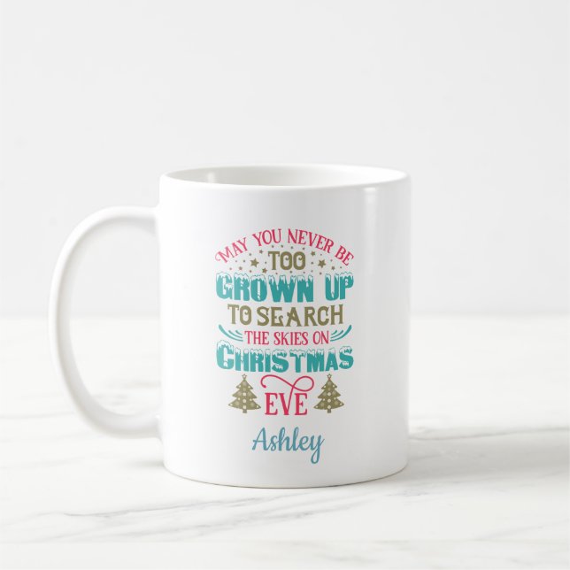 Taza De Café Navidades divertidos personalizados (Izquierda)