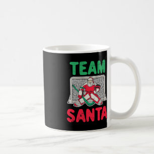 Taza De Café Navidades divertidos Santa Ice Hockey Goaltender 2