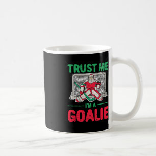 Taza De Café Navidades divertidos Santa Ice Hockey Goaltender G