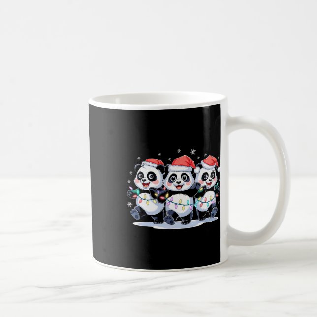 Taza De Café Navidades divertidos Santa Reindeer Cute Panda San (Derecha)