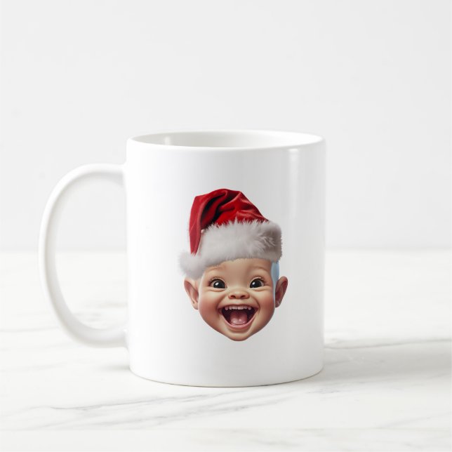Taza De Café Navidades divertidos y personalizados con fotos de (Izquierda)