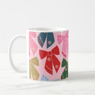 Taza De Café Navidades doblan la coqueta rosa