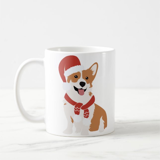 Taza De Café Navidades Dog Corgi (Izquierda)