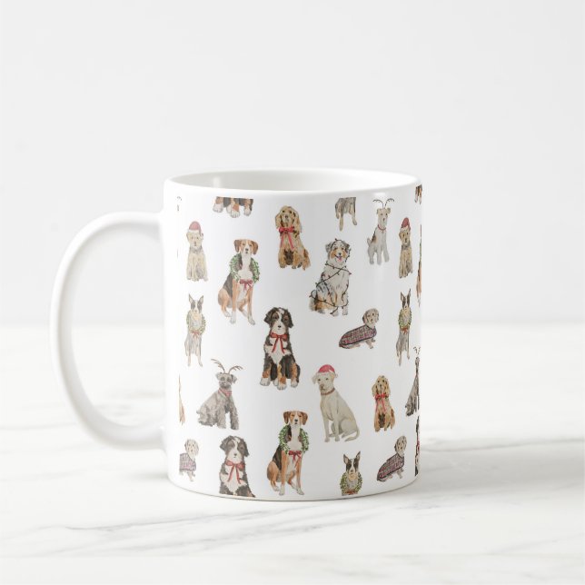 Taza De Café Navidades Dogs Mug (Izquierda)