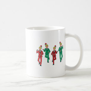Taza De Café Navidades Donald Trump bailando disfraces navideño