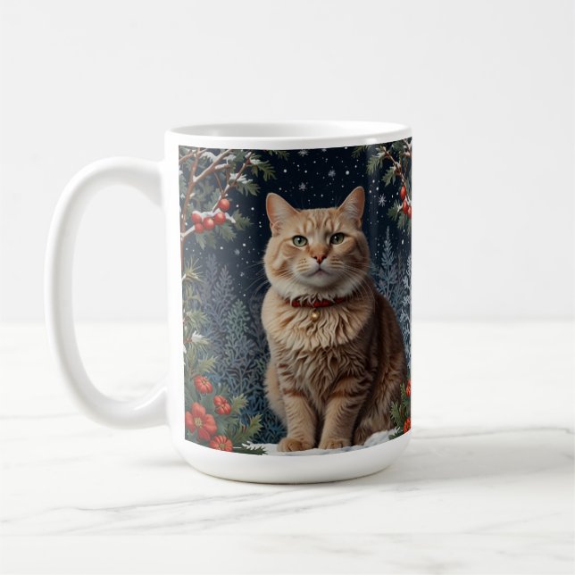 Taza De Café Navidades dulces kitty vacaciones de invierno vege (Izquierda)