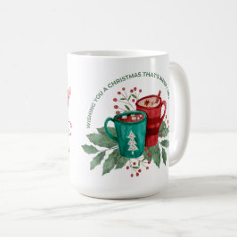 Taza De Café Navidades dulces y brillantes ilustrados