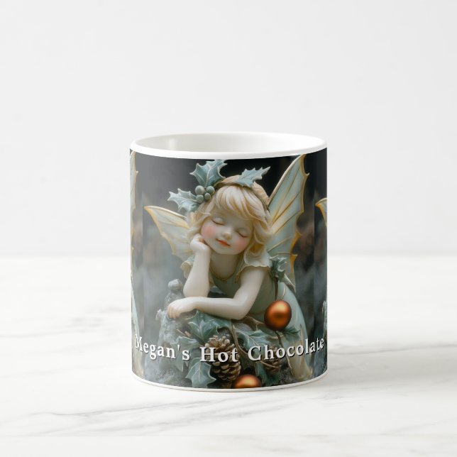 Taza De Café Navidades durmientes Fairy Holly Pinecones (Centro)