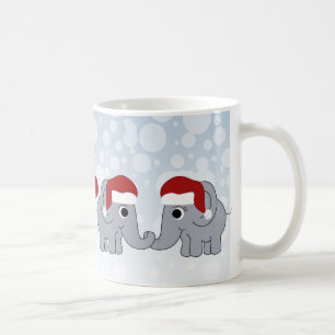 Taza De Café Navidades elefantes