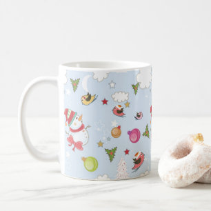 Taza De Café Navidades Elementos Snowman Pattern Coffee Mug
