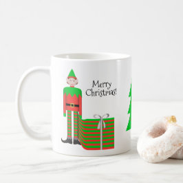 Taza De Café Navidades Elf Mug - Paquete de regalo a rayas