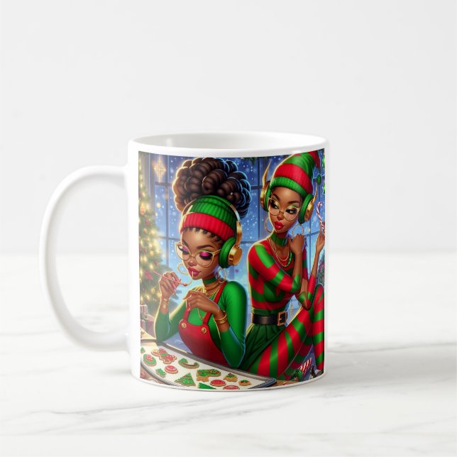 Taza De Café Navidades Elves y Goodies (Izquierda)