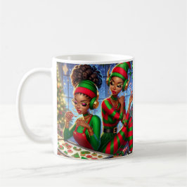 Taza De Café Navidades Elves y Goodies