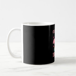 Taza De Café Navidades En Julio Con Flamingo Rosa Usando Sombre
