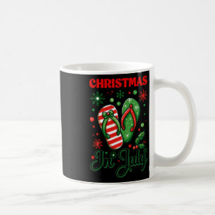 Taza De Café Navidades En Julio Flip Flops Xmas Flip Flops Summ