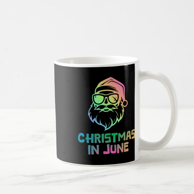 Taza De Café Navidades En Junio Con Vacaciones De Verano Gracio (Derecha)