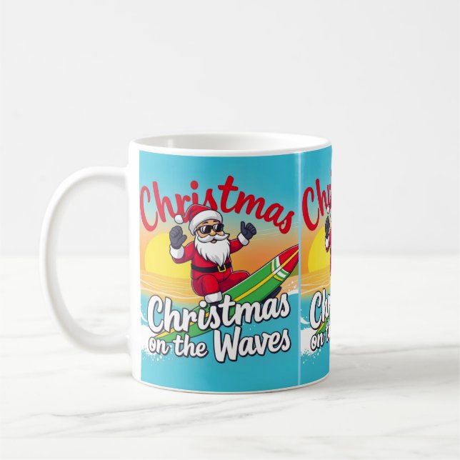 Taza De Café Navidades en la ola Santa (Izquierda)