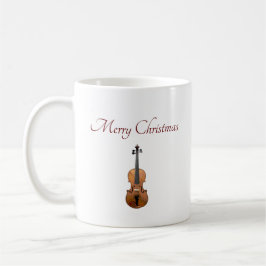 Taza De Café Navidades en violín de instrumentos musicales
