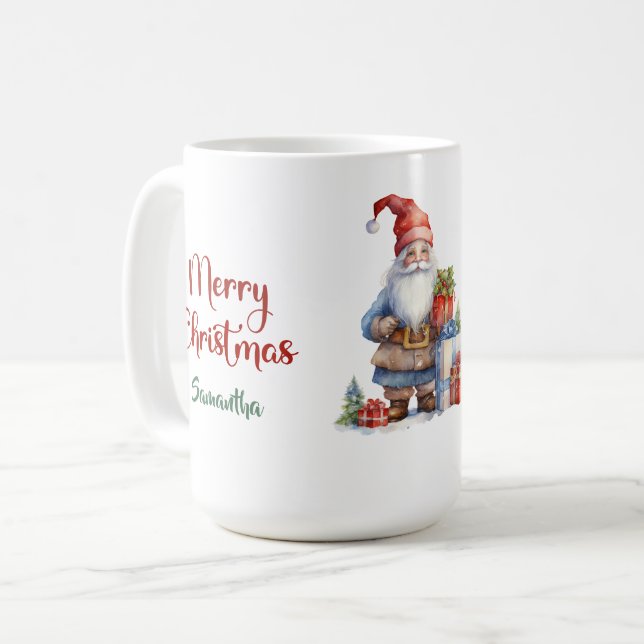 Taza De Café Navidades escandinavos modernos reciben regalos (Anverso izquierdo)