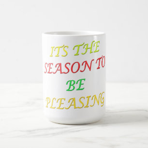 Taza De Café Navidades estacionales mensaje logo colores mezcla