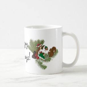 Taza De Café Navidades Faery and Squirrel Gift Giving Mug