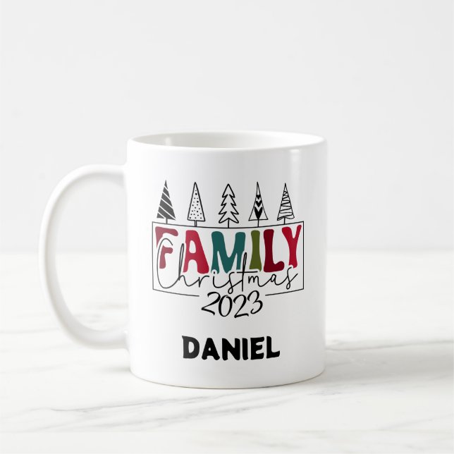Taza De Café Navidades familiares Keepsake Holiday (Izquierda)