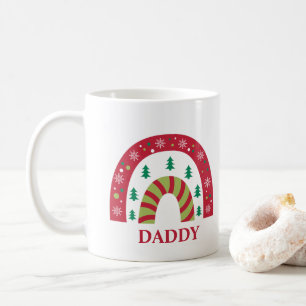 Taza De Café Navidades familiares únicos Boho Rainbow