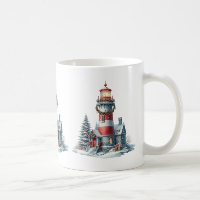 Taza De Café Navidades Faro Café Mug (Derecha)
