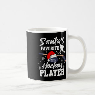 Taza De Café Navidades favoritos de hockey de Santa Ana Pajama 