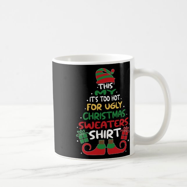 Taza De Café Navidades feas baratas sudaderas Nochebuena divert (Derecha)