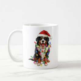 Taza De Café Navidades felices Bernese Mountain Dog Santa Hat