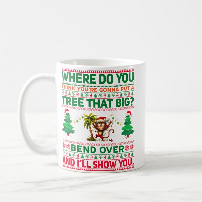 Taza De Café Navidades Feliz Navidad Por Un Mono Regalo (Izquierda)