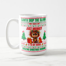 Taza De Café Navidades Feliz Navidad Por Un Mono Regalo
